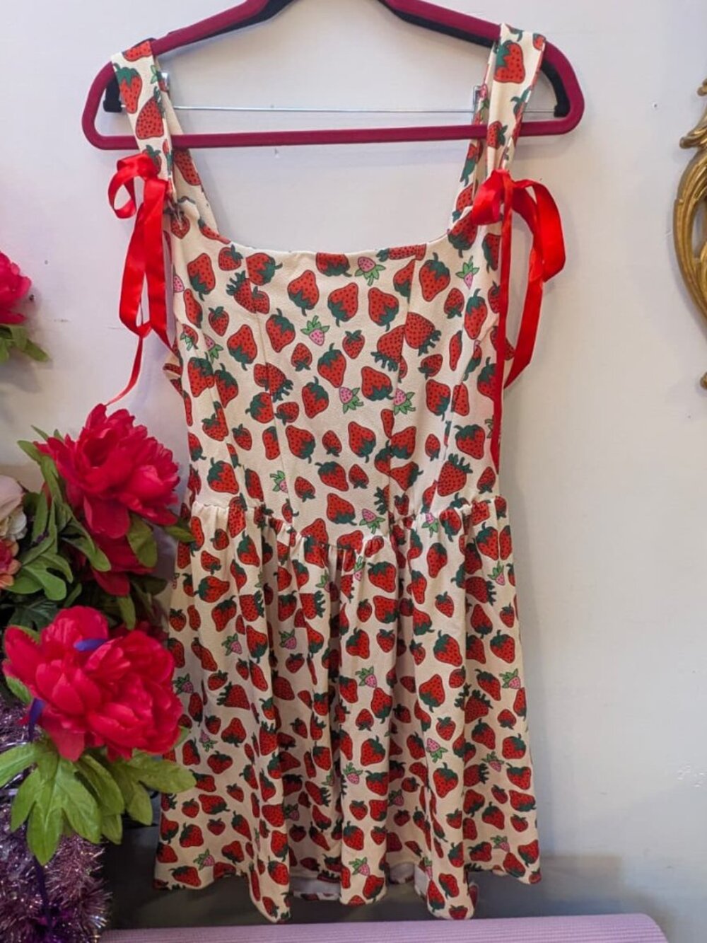 Cute Cider Strawberry Mini Sundress - Sz 0XL - NWT